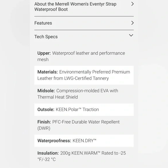 Merrell Eventyr Strap Waterproof Boot Size 10 - Picture 7 of 10